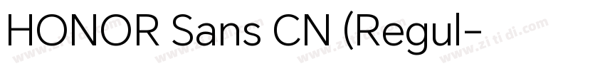 HONOR Sans CN (Regul字体转换
